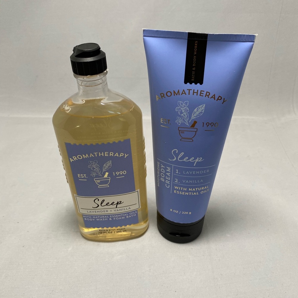 Sleep lavender vanilla shower gel & body cream set